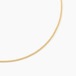 Chaine Ixia Maille Gourmette Diam Argent Dor&eacute; A L'Or 750/1000 - Chaines Unisex | Marc Orian