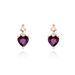Boucles D'oreilles Puces Or Rose Samanta Rhodolite - Puces Femme | Marc Orian