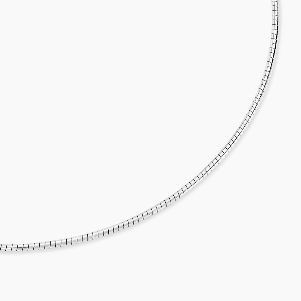 Cha&icirc;ne Kassie Maille Omega Argent Blanc - Colliers fantaisie Femme | Marc Orian