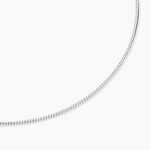 Cha&icirc;ne Kassie Maille Omega Argent Blanc - Colliers fantaisie Femme | Marc Orian
