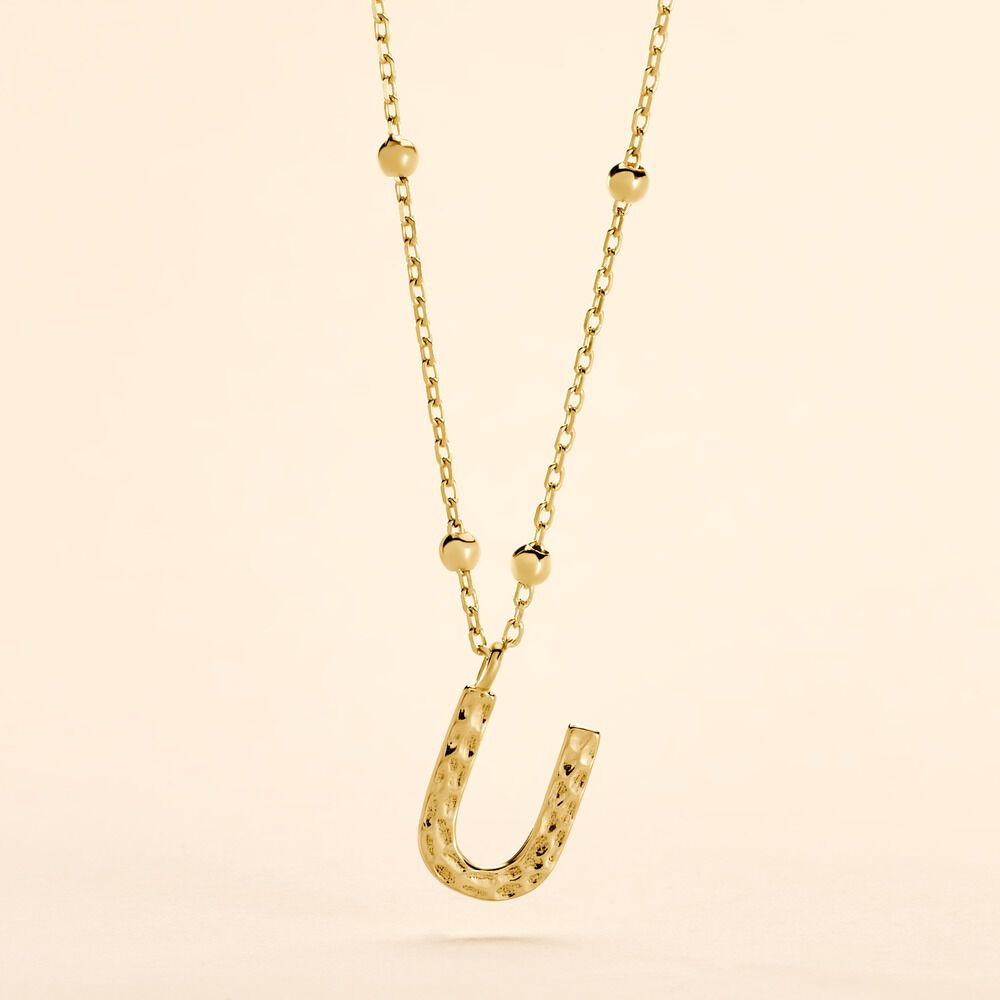 Collier Plaqu&eacute; Or Jaune Lettra - Colliers ete Femme | Marc Orian