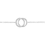 Bracelet Or Blanc Tresha Diamants - Bracelets Anneaux Entrelaces Femme | Marc Orian