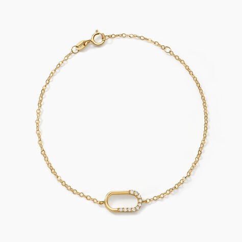 Bracelet Minimalist Chic Or Jaune Oxyde De Zirconium - Bracelets cha&icirc;nes Femme | Marc Orian