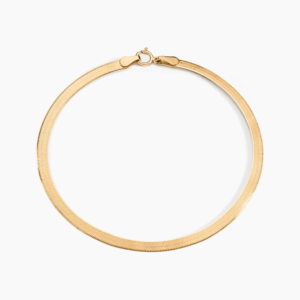 Bracelet Ivria Maille Heringbone Or Jaune - Bracelets mailles Femme | Marc Orian