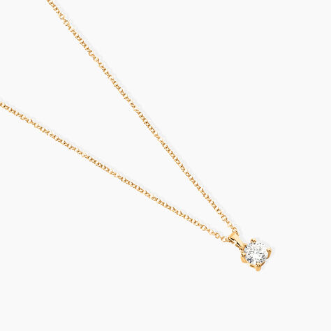 Collier Alexandra Or Jaune Diamant - Colliers solitaires Femme | Marc Orian