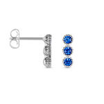 Boucles D'oreilles Puces Kasey Argent Blanc Oxyde De Zirconium - Puces Femme | Marc Orian