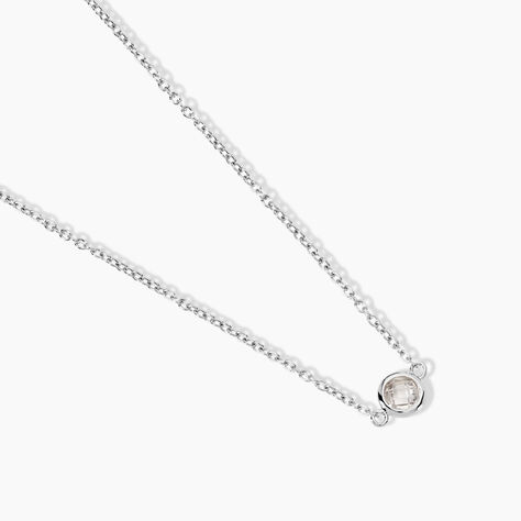 Collier Sylvette Argent Blanc Oxyde De Zirconium - Colliers avec pierres Femme | Marc Orian