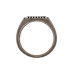 Bague Chevali&egrave;re Acier Vieillit Haris Agate - Bijoux fantaisie Homme | Marc Orian