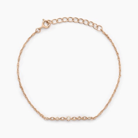 Bracelet Eugenie Argent Rose Oxyde De Zirconium - Bracelets chaînes Femme | Marc Orian