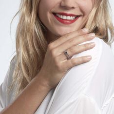 Bague Or Blanc Eadwin Saphir Diamants - Bagues Solitaire Femme | Marc Orian