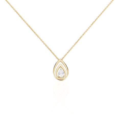 Collier Loetitia Plaqu&eacute; Or Jaune Oxyde De Zirconium - Colliers avec pierres Femme | Marc Orian