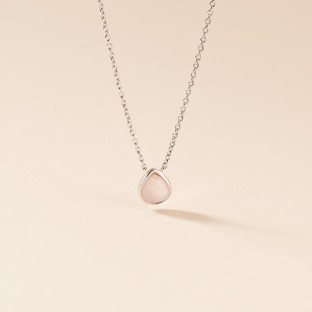 Collier Tao Argent Blanc Quartz - Colliers avec pierres Femme | Marc Orian