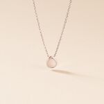 Collier Tao Argent Blanc Quartz - Colliers avec pierres Femme | Marc Orian