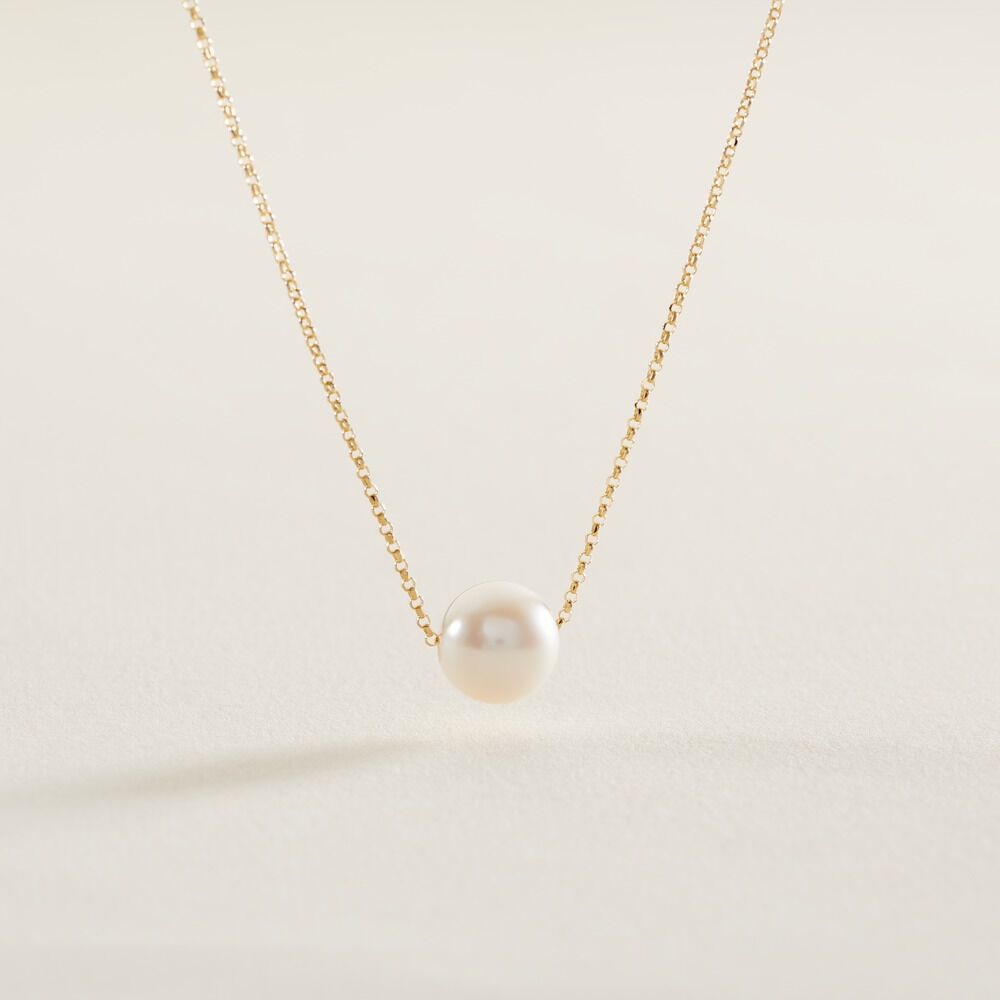 Collier Or Jaune Bibimo Perle De Culture - Colliers avec pierres Femme | Marc Orian