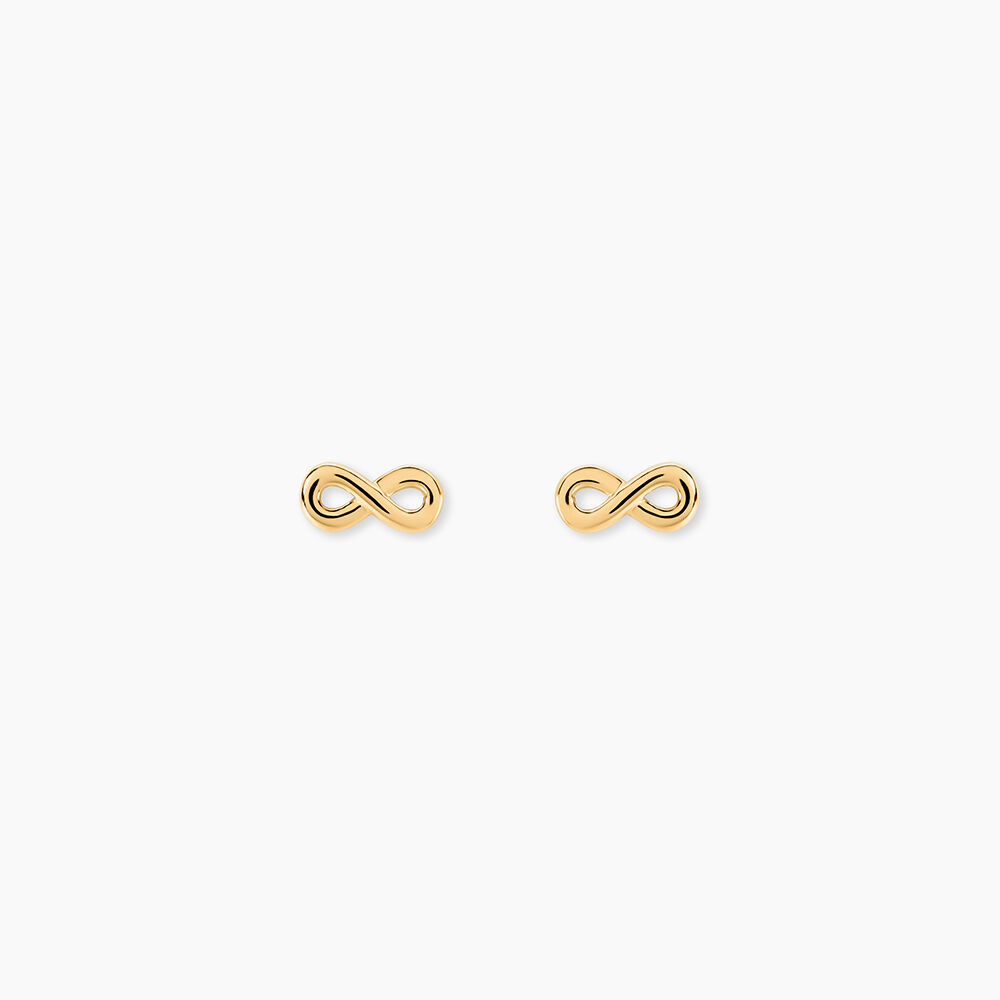 Boucles D'oreilles Puces Annie-francoise Infini Or Jaune - Puces Femme | Marc Orian