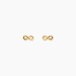 Boucles D'oreilles Puces Annie-francoise Infini Or Jaune - Puces Femme | Marc Orian