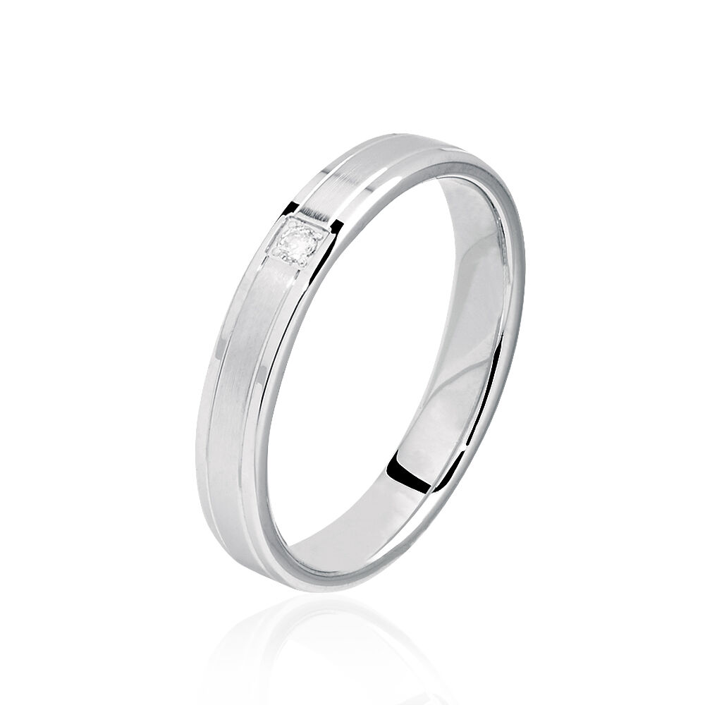 Alliance Mae Or Blanc Diamant - Alliances duo Unisex | Marc Orian