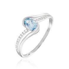Bague Or Blanc Anja Topaze - Bagues Femme | Marc Orian