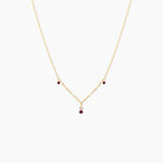 Collier Valora Or Jaune Rhodolite Oxyde De Zirconium - Colliers avec pierres Femme | Marc Orian