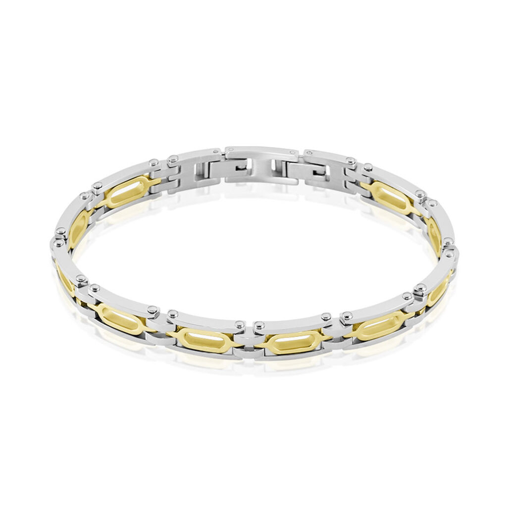 Bracelet Jourdan Wild Acier Blanc Et Jaune - Bracelets Homme | Marc Orian
