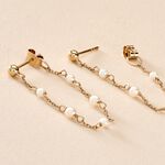 Bijoux D'oreilles Philippina Or Jaune Perle De Culture - Piercings d'oreilles Femme | Marc Orian