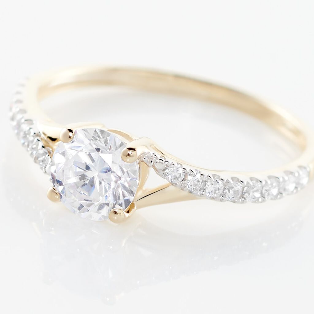 Bague Evita Or Jaune Oxyde De Zirconium - Bagues Solitaire Femme | Marc Orian