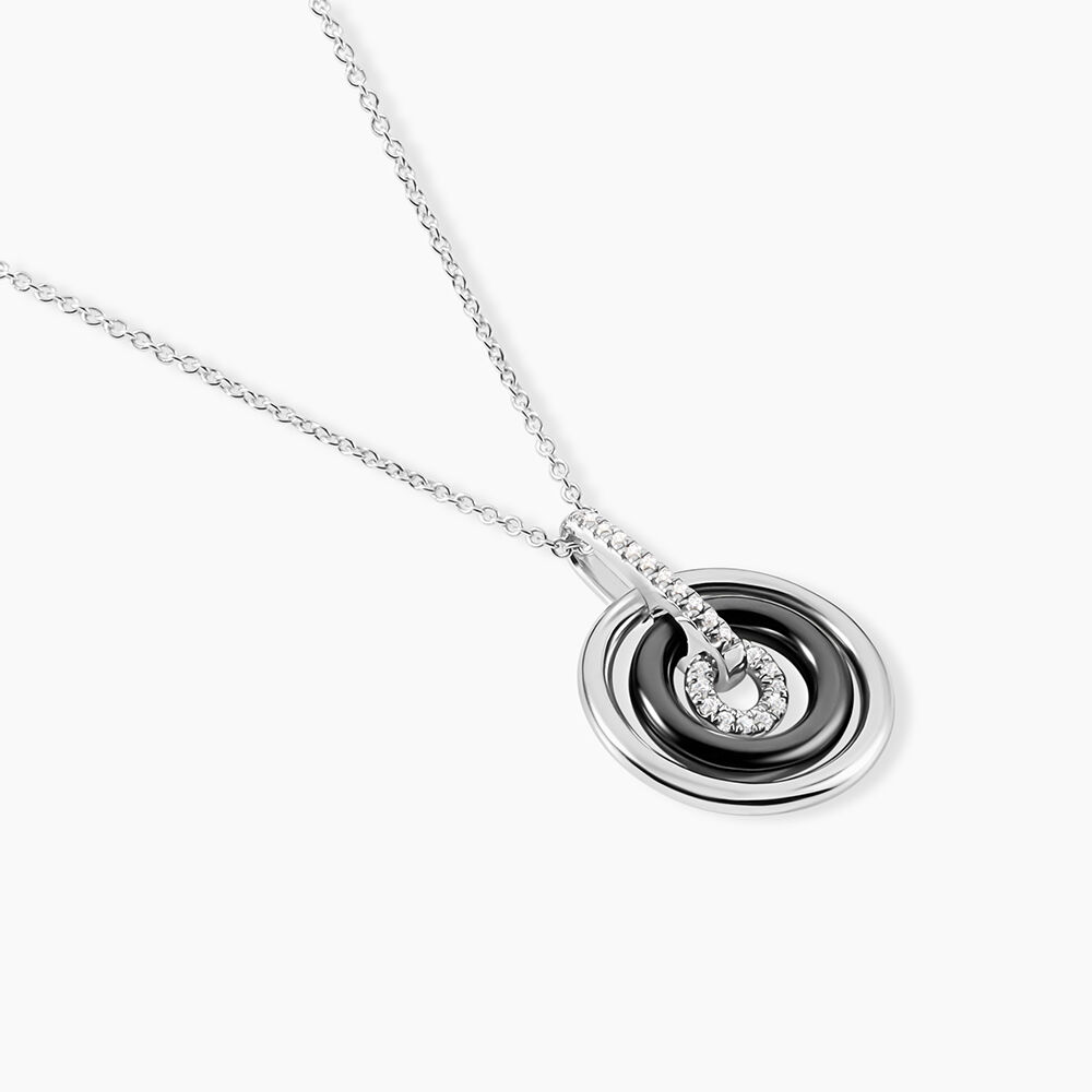 Collier Ina Argent Blanc C&eacute;ramique Et Oxyde De Zirconium - Colliers avec pierres Femme | Marc Orian