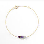 Bracelet Romayne Or Jaune Am&eacute;thyste Rhodolite Oxyde De Zirconium - Bracelets cha&icirc;nes Femme | Marc Orian