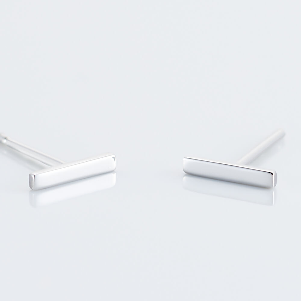 Boucles D'oreilles Puces Birati Argent Blanc - Puces Femme | Marc Orian