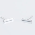 Boucles D'oreilles Puces Birati Argent Blanc - Puces Femme | Marc Orian