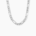 Cha&icirc;ne Vivian Maille Alternee 1/3 Argent Blanc - Chaines Homme | Marc Orian