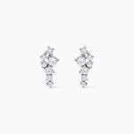 Boucles D'oreilles Puces Eden Argent Blanc Oxyde De Zirconium - Puces Femme | Marc Orian