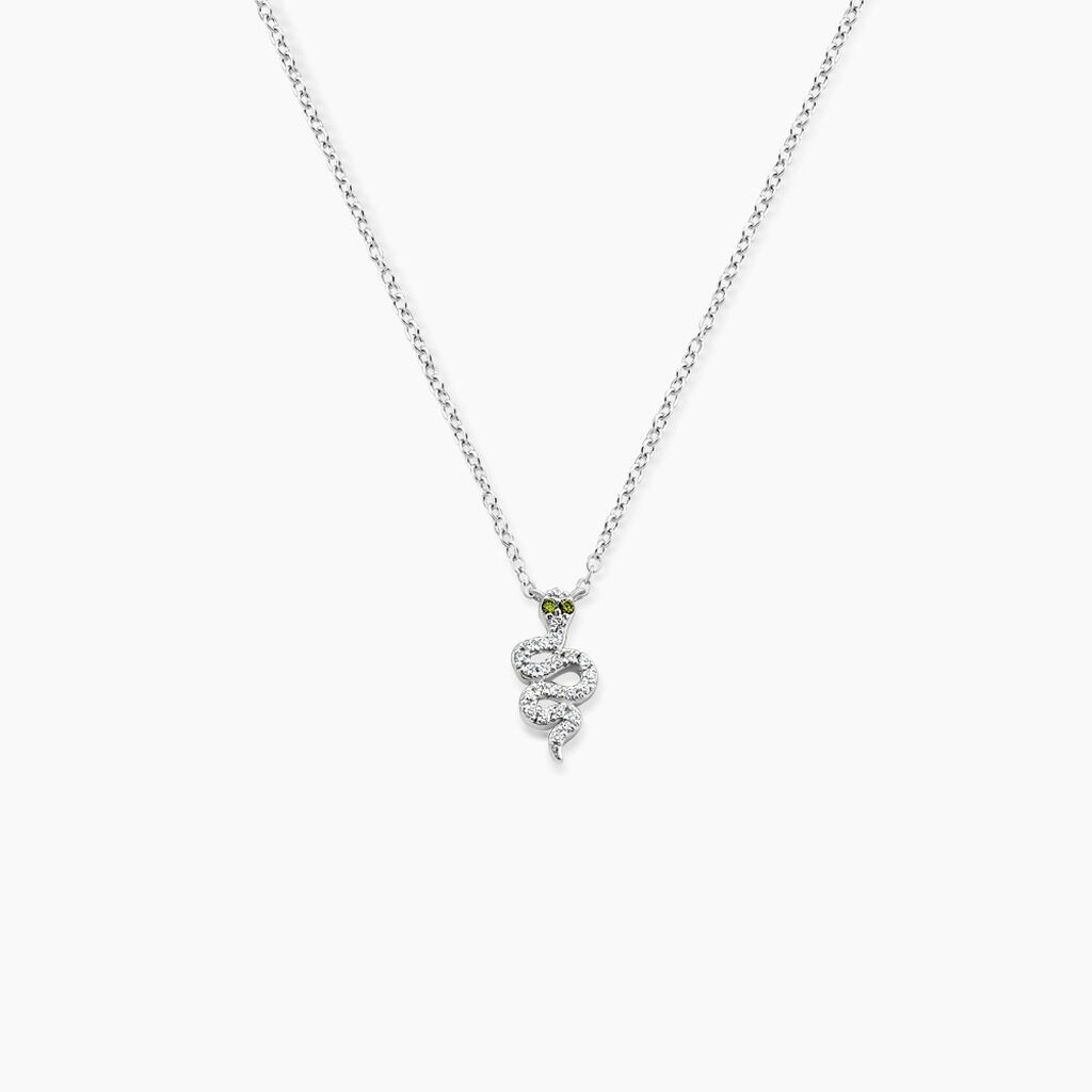Collier Desert Argent Blanc Oxyde De Zirconium - Colliers avec pierres Femme | Marc Orian
