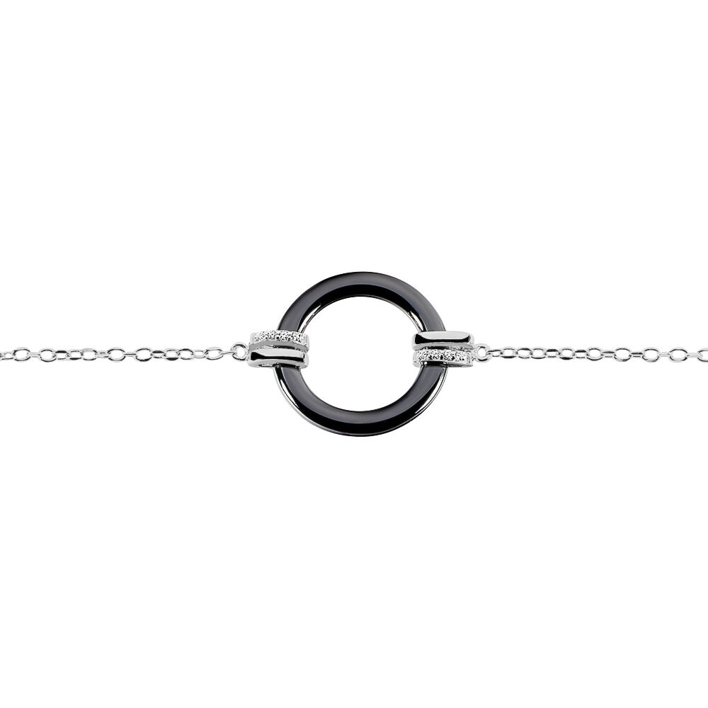 Bracelet Bertillianne Argent Blanc Céramique Et Oxyde De Zirconium - Bracelets chaînes Femme | Marc Orian