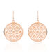 Boucles D'oreilles Pendantes Lace Acier Rose - Pendantes Femme | Marc Orian
