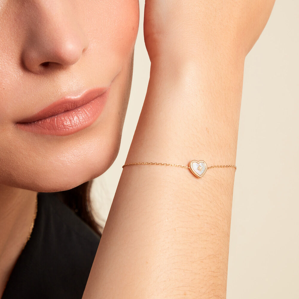 Bracelet Bronte Or Jaune Nacre Diamant - Bracelets chaînes Femme | Marc Orian