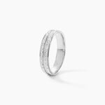 Alliance Satine Diamantee Or Blanc - Alliances duo Unisex | Marc Orian