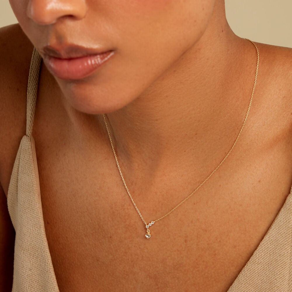 Collier Poem Argent Jaune Topaze Oxyde De Zirconium - Colliers avec pierres Femme | Marc Orian