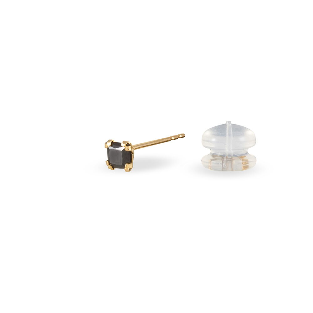 Boucles D'oreilles Puces Doreen Carre Or Jaune Oxyde De Zirconium - Puces Femme | Marc Orian