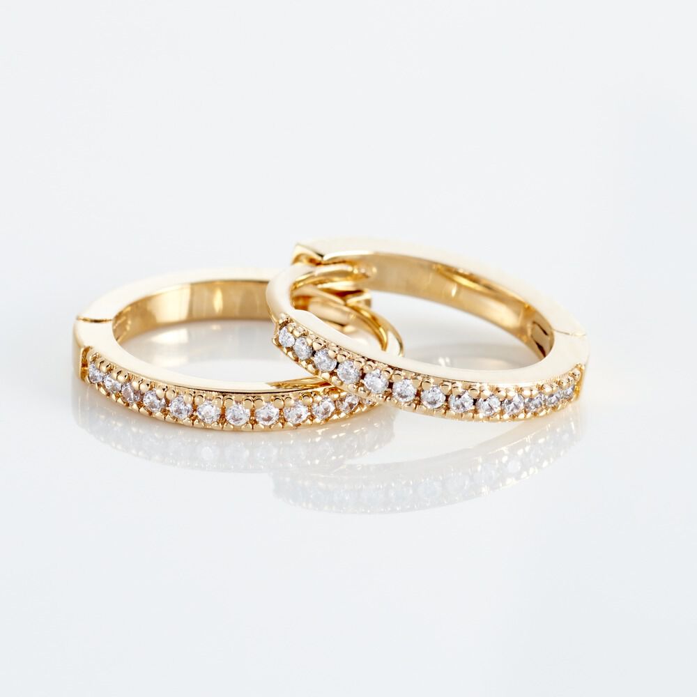 Cr&eacute;oles Kalinda Plaqu&eacute; Or Jaune Oxyde De Zirconium - Cr&eacute;oles Femme | Marc Orian