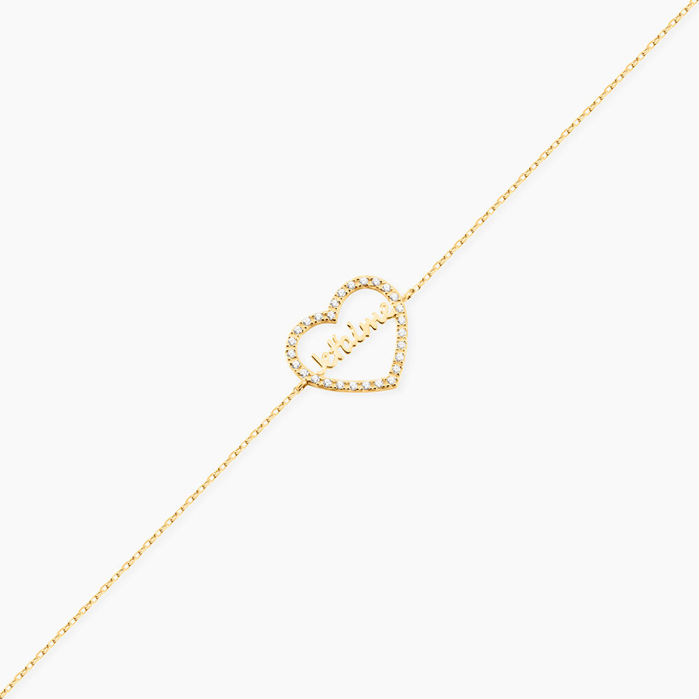 Bracelet Or Jaune Derry Oxyde De Zirconium - Bracelets cha&icirc;nes Femme | Marc Orian