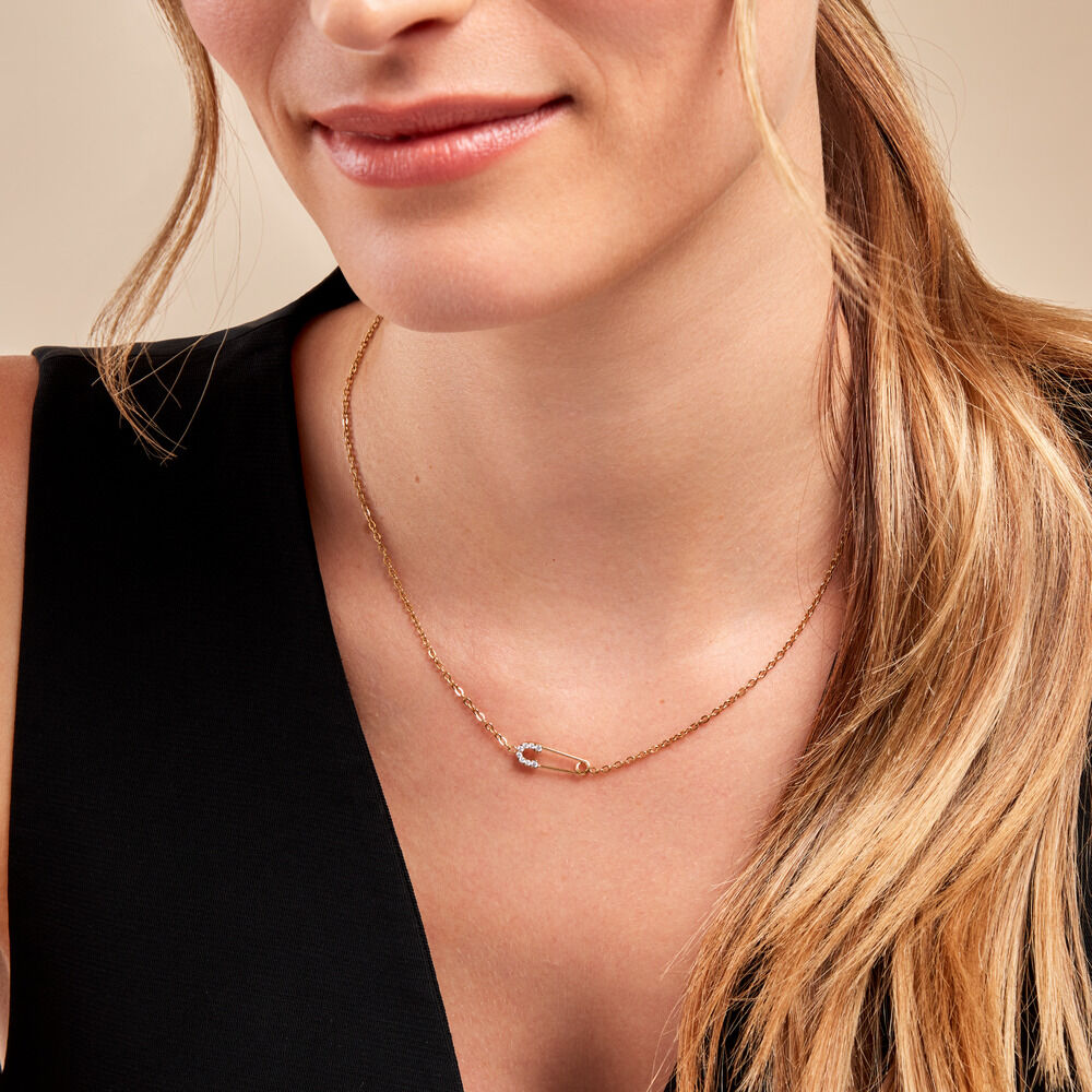 Collier Aurore Acier Doré  Cristal - Colliers avec pierres Femme | Marc Orian