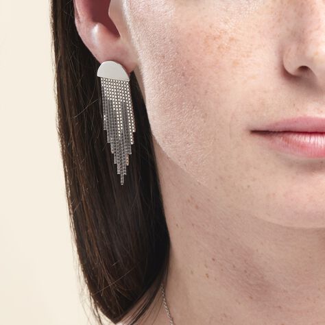 Boucles D'oreilles Pendantes Macie Argent Blanc - Boucles d'oreilles Pendantes Femme | Marc Orian