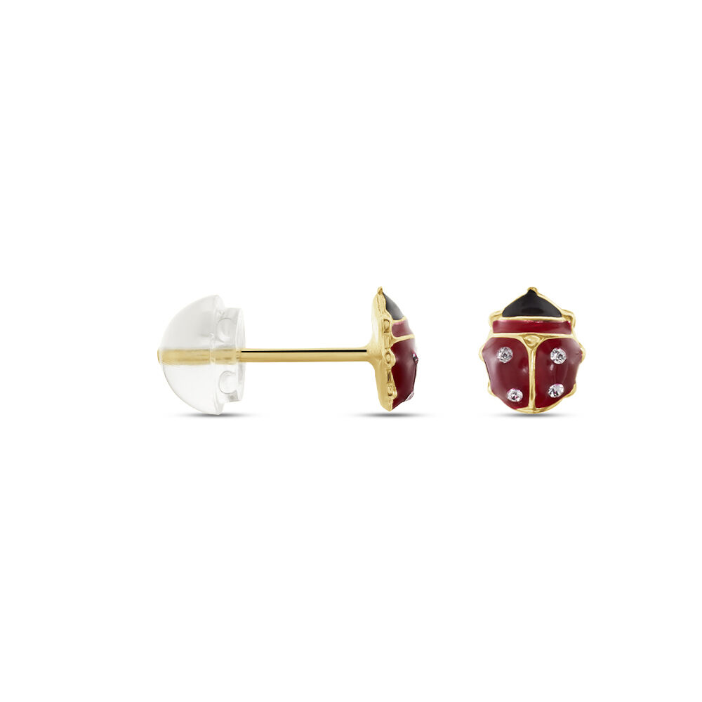 Boucles D'oreilles Puces Deena Or Jaune Oxyde De Zirconium - Puces Enfant | Marc Orian