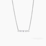 Collier Lyncee Argent Blanc Diamant Synth&eacute;tique - Colliers avec pierres Femme | Marc Orian