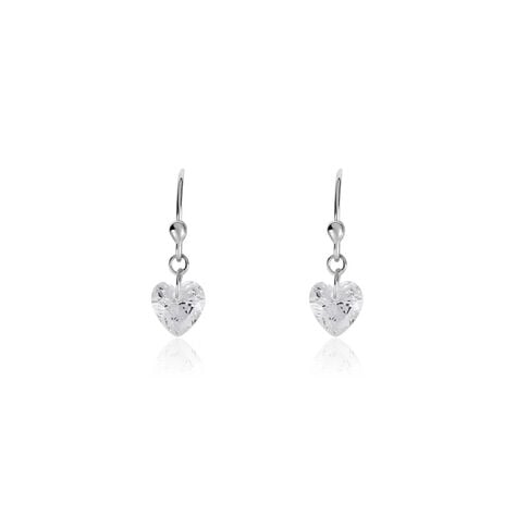 Boucles D'oreilles Pendantes Argent Blanc Sopher Oxydes De Zirconium - Boucles d'oreilles pampille Femme | Marc Orian