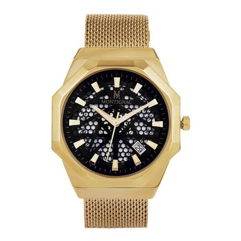 Montre Montignac Octogon Noir - Montres étanches Homme | Marc Orian