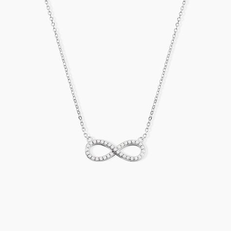 Collier Rowan Argent Blanc Oxyde De Zirconium - Colliers avec pierres Femme | Marc Orian