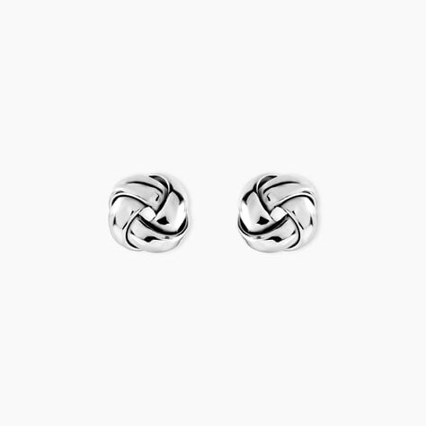 Boucles D'Oreilles Puces Orane Argent Blanc - Puces Femme | Marc Orian