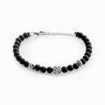 Bracelet Labhras Acier Blanc Agate - Bracelets cha&icirc;nes Homme | Marc Orian